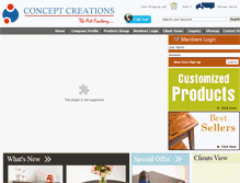 Tablet Screenshot of conceptcreations.in
